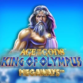 Slots logo of Age Of The Gods: King of Olympus Megaways from Origins at Rainbet Casino