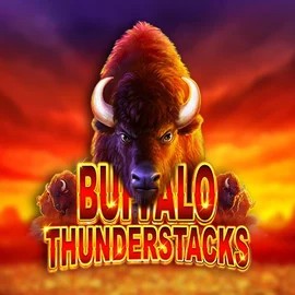 Buffalo Thunderstacks online game logo by Amatic Industries on rainbetcasino.online