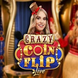Crazy Coin Flip logo by Evolution at Rainbet Casino