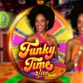 Funky Time by Evolution, showcased at rainbetcasino.online – game logo