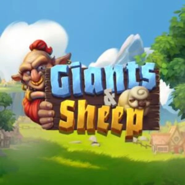 Giants and Sheep slot logo by Relax Gaming at Rainbet Casino