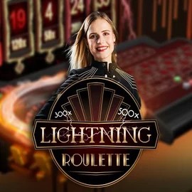 Lightning Roulette slot logo by Evolution at Rainbet Casino