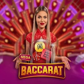Mega Baccarat logo – Live Casino by Pragmatic Play at Rainbet Casino
