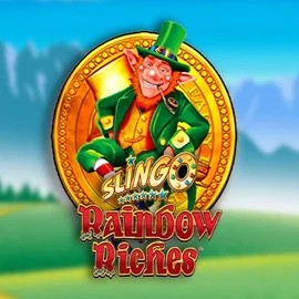 Slingo Rainbow Riches logo by Gaming Realms at Rainbet Casino