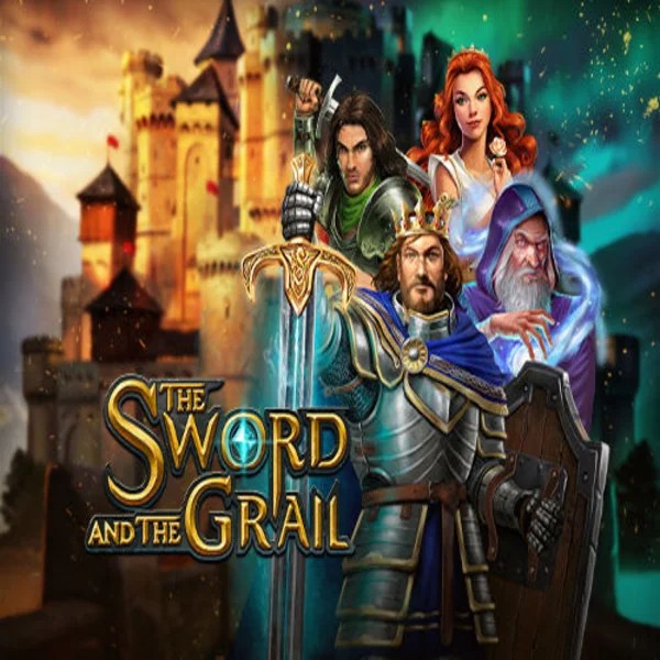 The Sword and the Grail slot visual from Play'n GO available on rainbetcasino.online